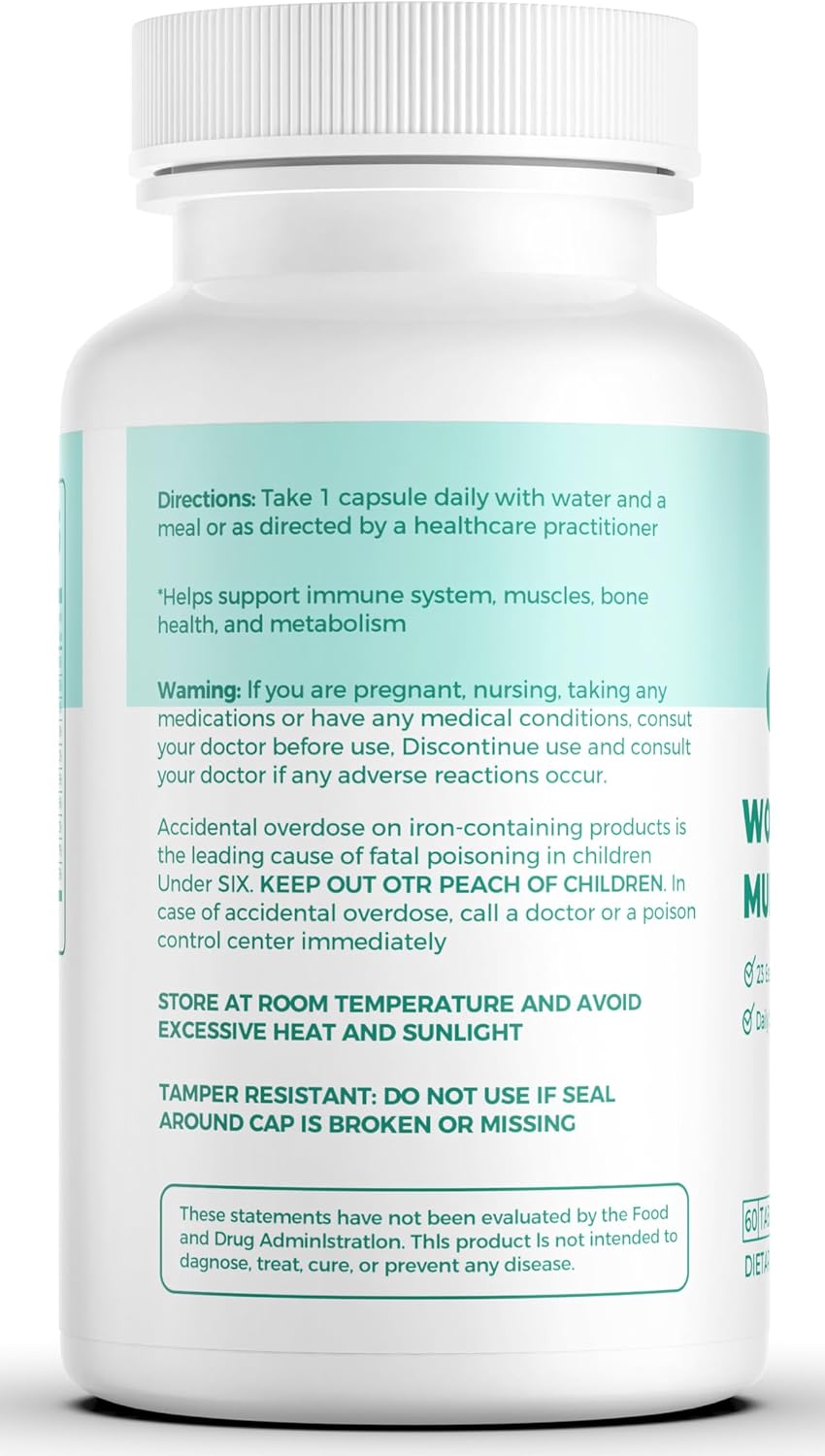 Women's Multivitamin with Iron, Vitamins A, C, D3, K, B6, B12 - Daily Supplement for Health, Energy, Hair, Skin, Nails - 60 Count