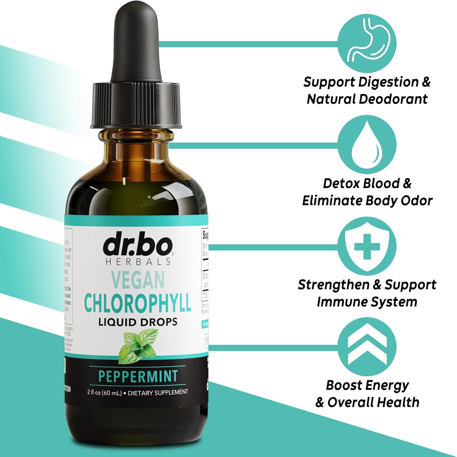 Women's Organic Hormone Balance & Chlorophyll Liquid Drops - Vegan Wellness Supplement for Internal Deodorant & Odor Cleanse