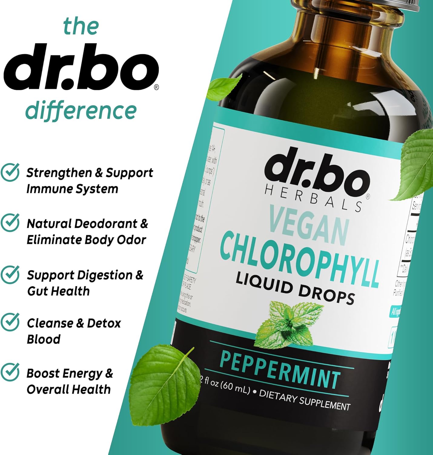 Women's Organic Hormone Balance & Chlorophyll Liquid Drops - Vegan Wellness Supplement for Internal Deodorant & Odor Cleanse