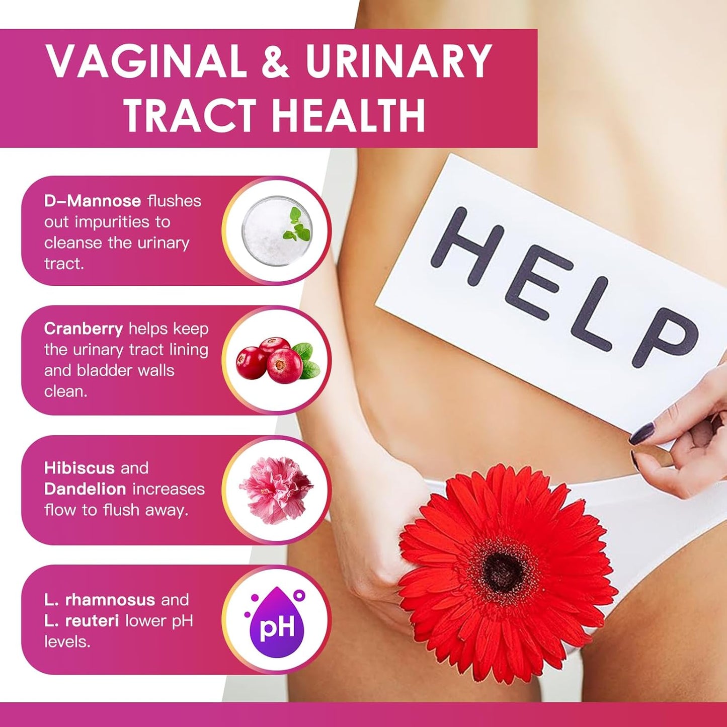 Women's Probiotic Blend with 31 Strains, 120 Billion CFU, Digestive Enzymes, Prebiotics, D Mannose, Cranberry - Supports Digestive & Vaginal Health, Urinary Tract - 90 Capsules