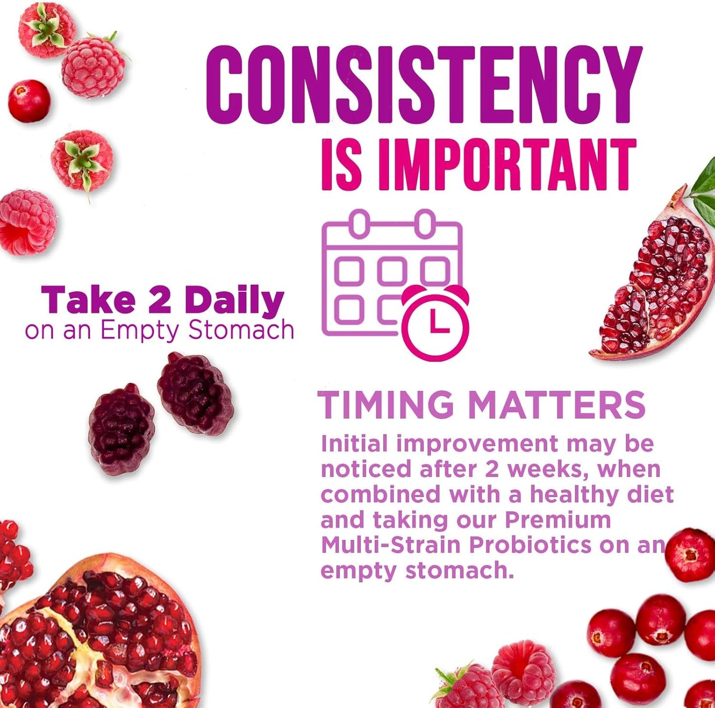 Women's Probiotic Gummies for Digestive & Vaginal Health - 3 Billion CFU with 6 Strains & Cranberry - Non-GMO - 120 Gummies