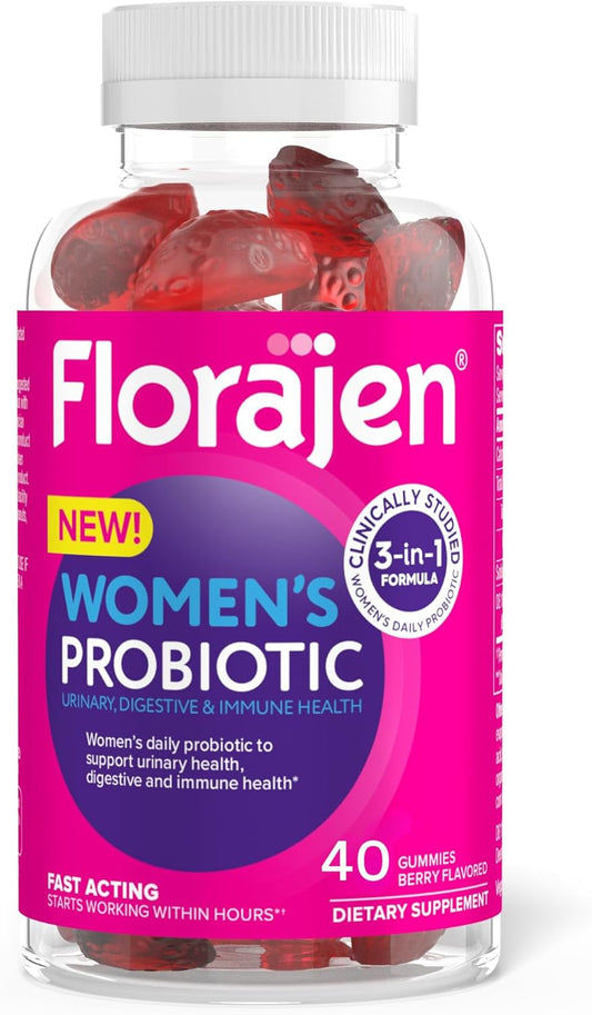 Women's Probiotic Gummies for Urinary Health, Immune Support, and Digestive Supplement - 40 Count