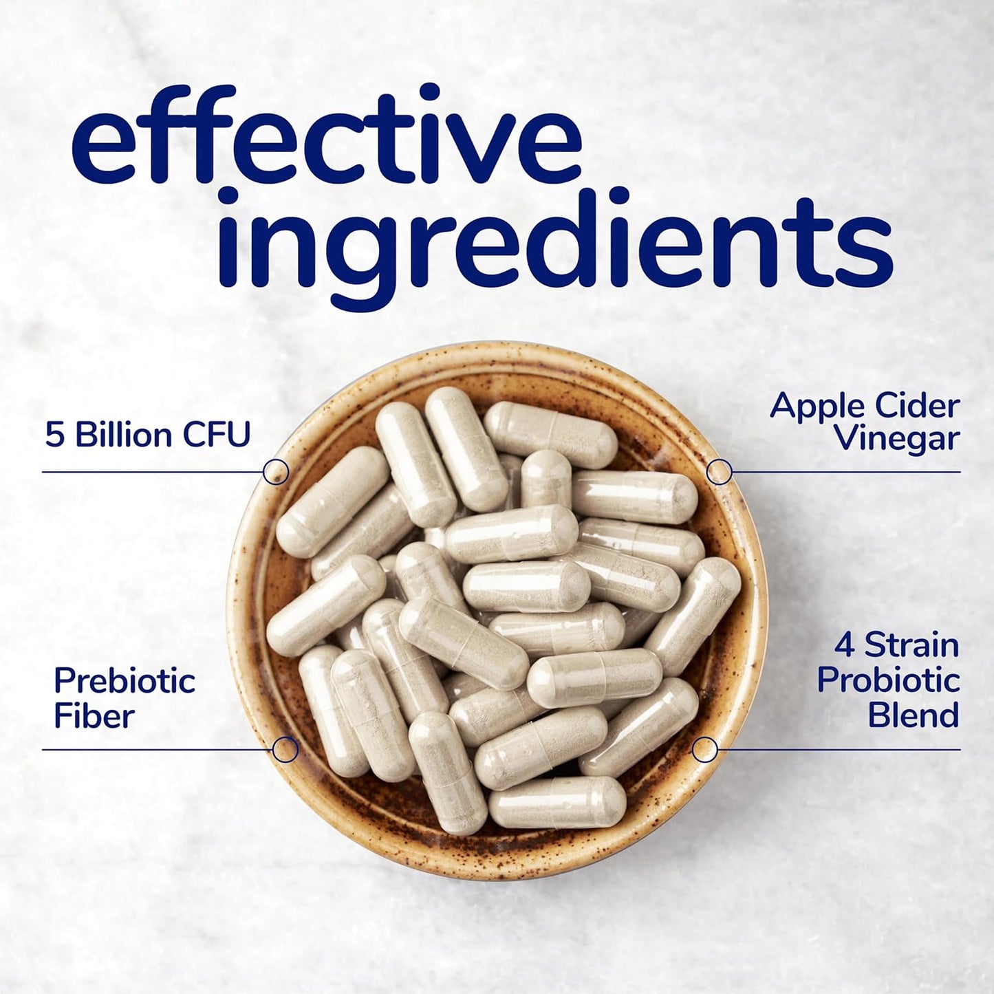 Women's Probiotic Supplement, 5 Billion CFUs + Prebiotics, 11 Strains, Digestive Health, Gluten/Soy Free, Vegan, Non-GMO - 30 Capsules