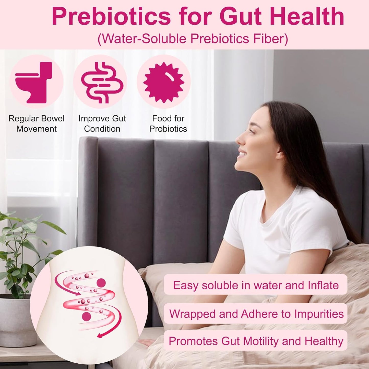 Women's Probiotic Supplement with 50 Billion CFU, Organic Prebiotics, PH Balance Support, Immune Boost, Gut Health, Vaginal Flora, Constipation Relief