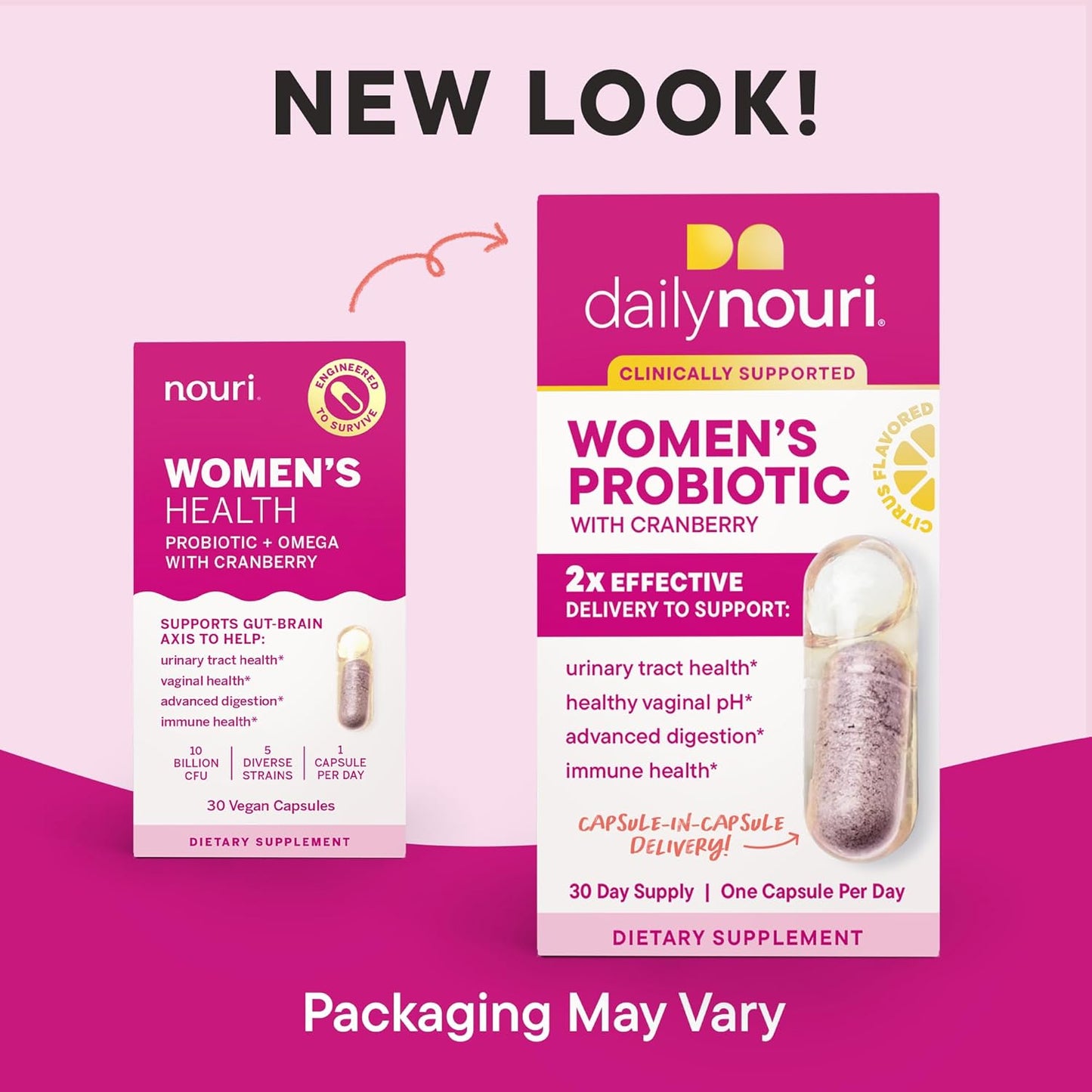 Women's Probiotic with Cranberry & Ahiflower Omega Oil for Vaginal & Digestive Health - 30-Day Supply