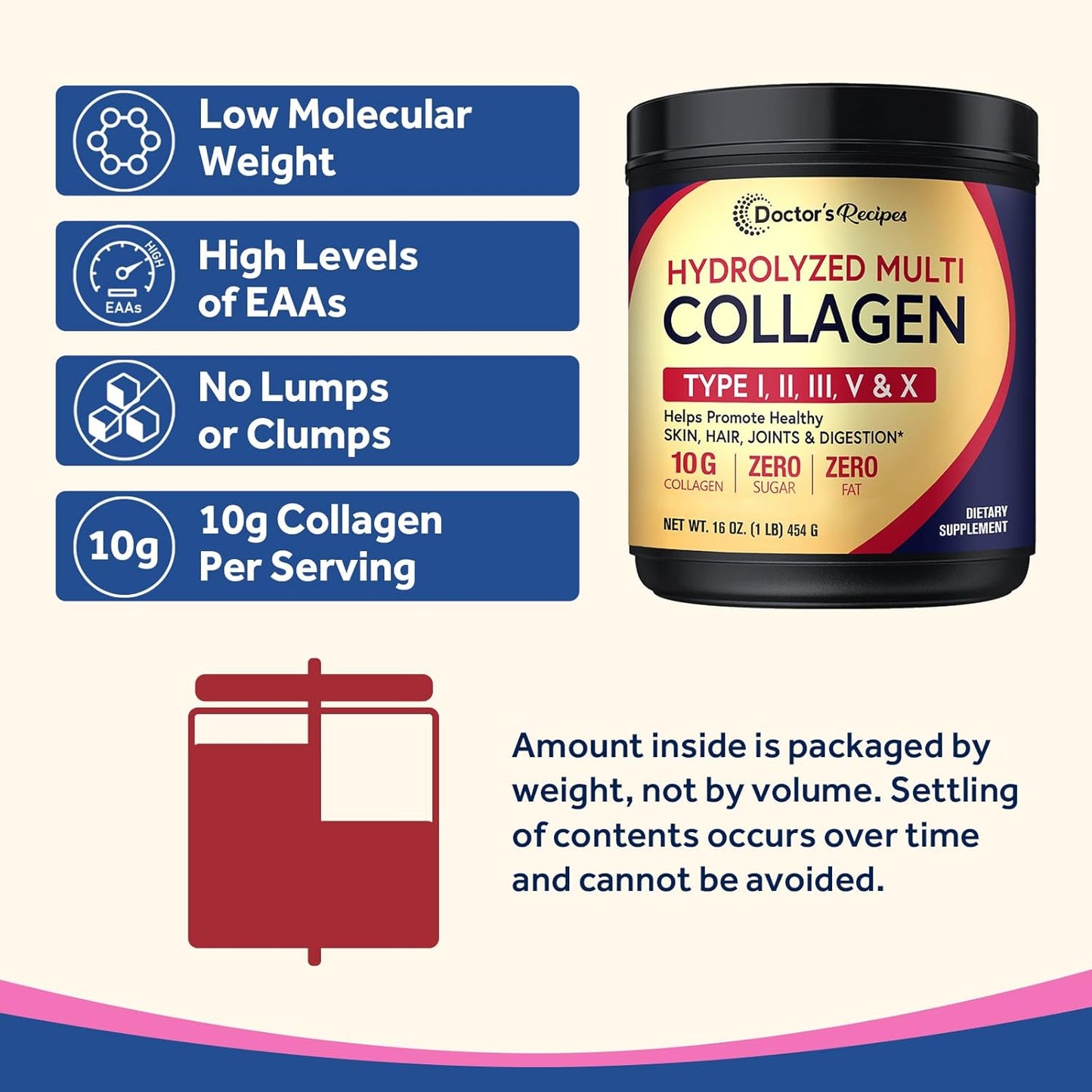 Women’s Probiotics & Collagen Bundle for Vaginal, Skin, Hair, Nail Health - Doctor's Recipes Value Pack, Gluten-Free (60 Capsules + 45 Servings)