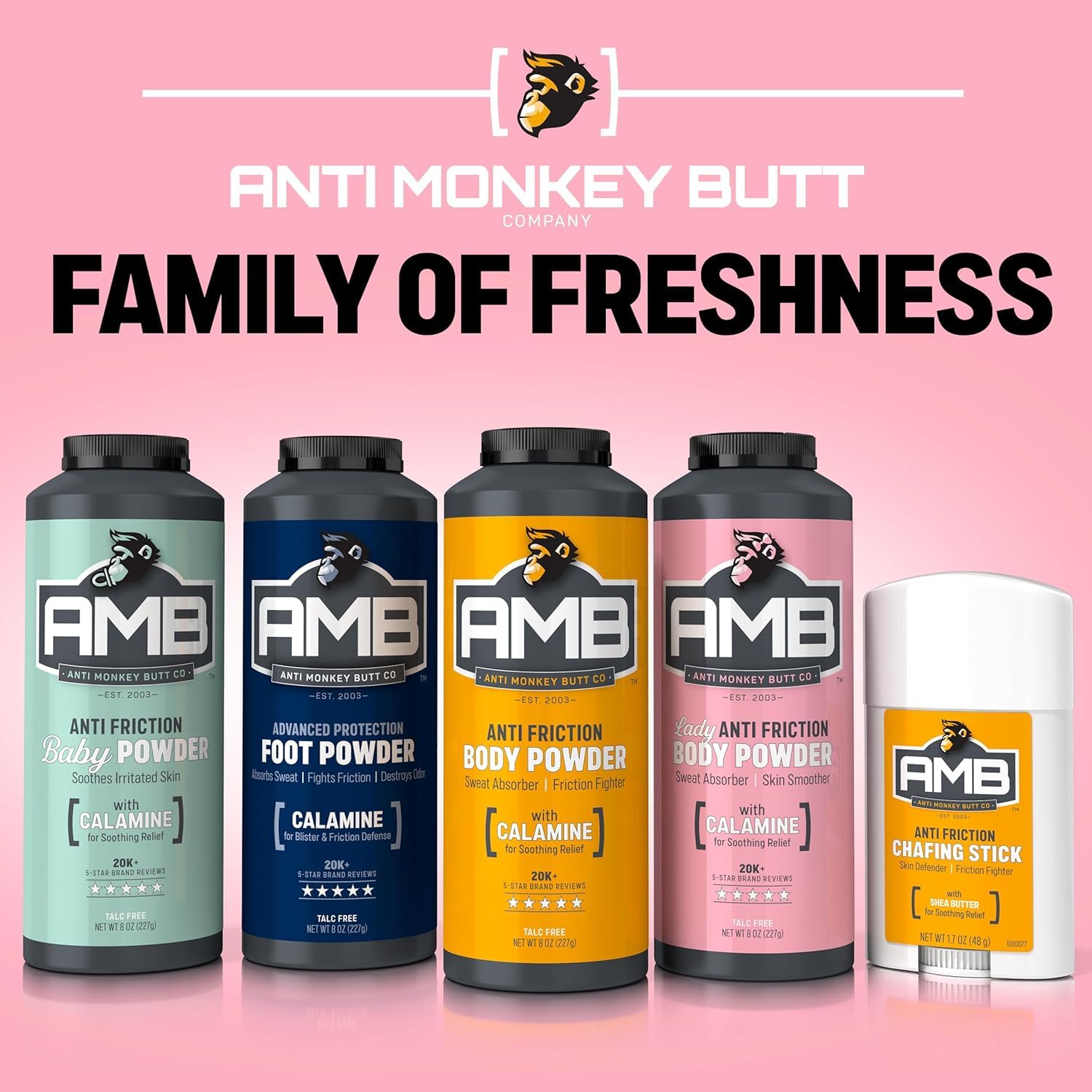 Women's Talc-Free Anti Chafing Body Powder with Calamine - Hypoallergenic Formula (2 Pack, 8 oz)