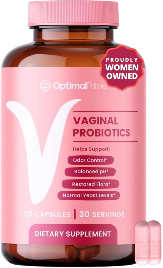 Women's Vaginal Probiotic Supplement with Prebiotics, Cranberry Extract, Lactobacillus Blend - Promotes Vaginal Health, pH Balance - 60 Capsules - BoostGo Australia