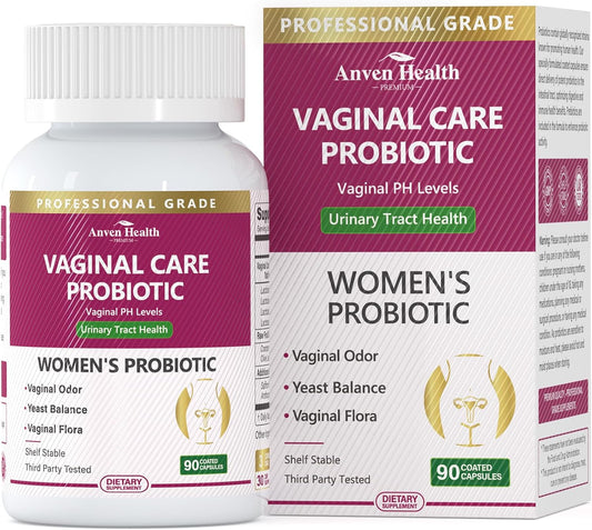 Women's Vaginal Probiotic with Saffron & Cranberry - 60 Billion CFU for Gut & Digestive Health | 90 Veg Capsules