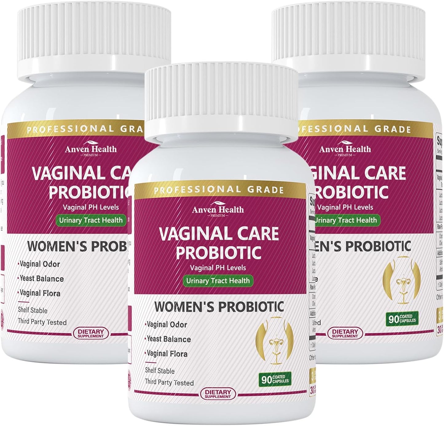 Women's Vaginal Probiotics - 60 Billion Probiotic Capsules for Vaginal Health, Yeast, Gut, and Digestive Health with Saffron, Cranberry, and Olive Leaf Extracts | 270 Capsules