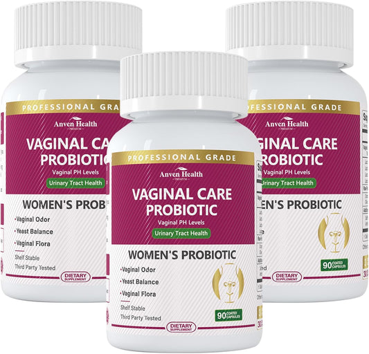Women's Vaginal Probiotics - 60 Billion Probiotic Capsules for Vaginal Health, Yeast, Gut, and Digestive Health with Saffron, Cranberry, and Olive Leaf Extracts | 270 Capsules