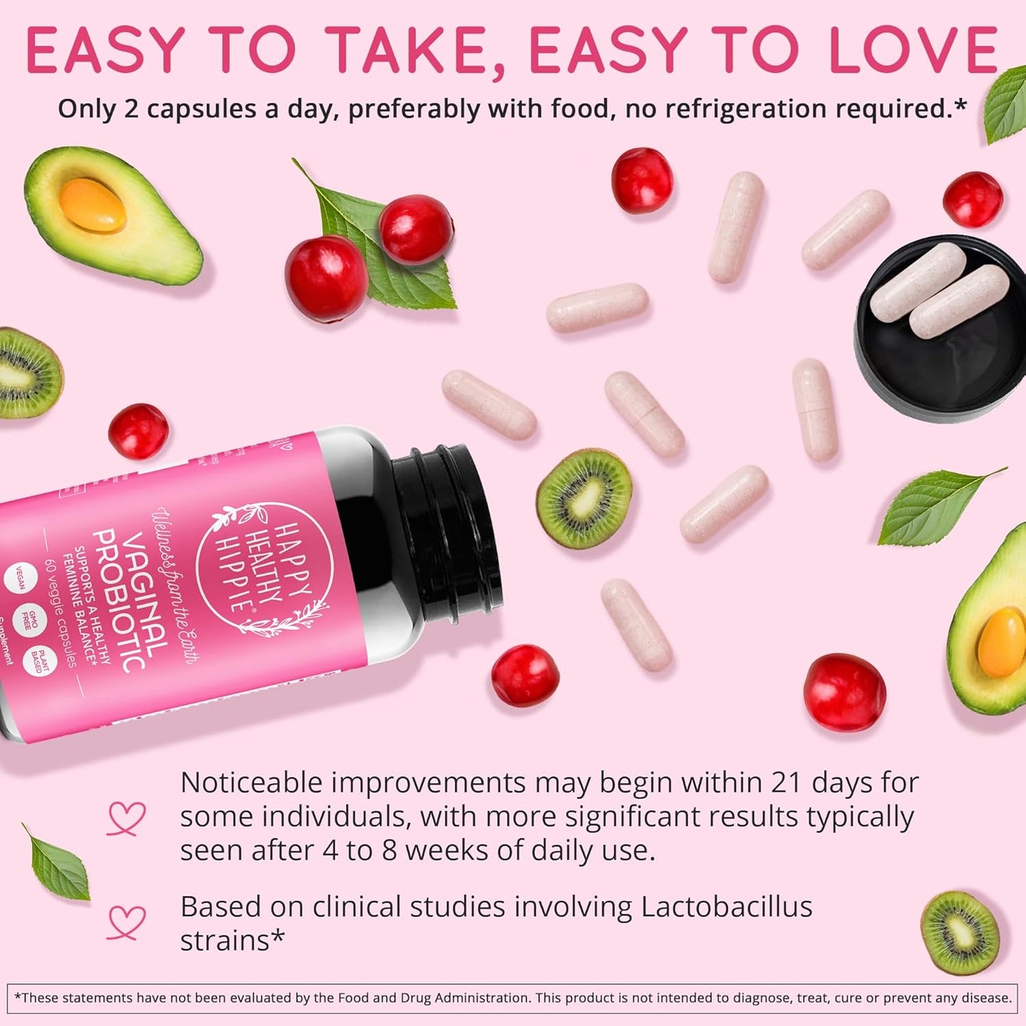 Women's Vaginal Probiotics & Vegan Collagen Pills for Health & Wellness