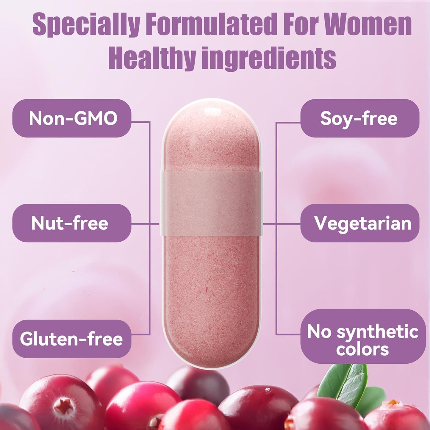 Women's Vaginal Probiotics with Prebiotics, Promotes pH Balance & Urinary Tract Health, Lactobacillus Probiotic Blend - 60 Capsules