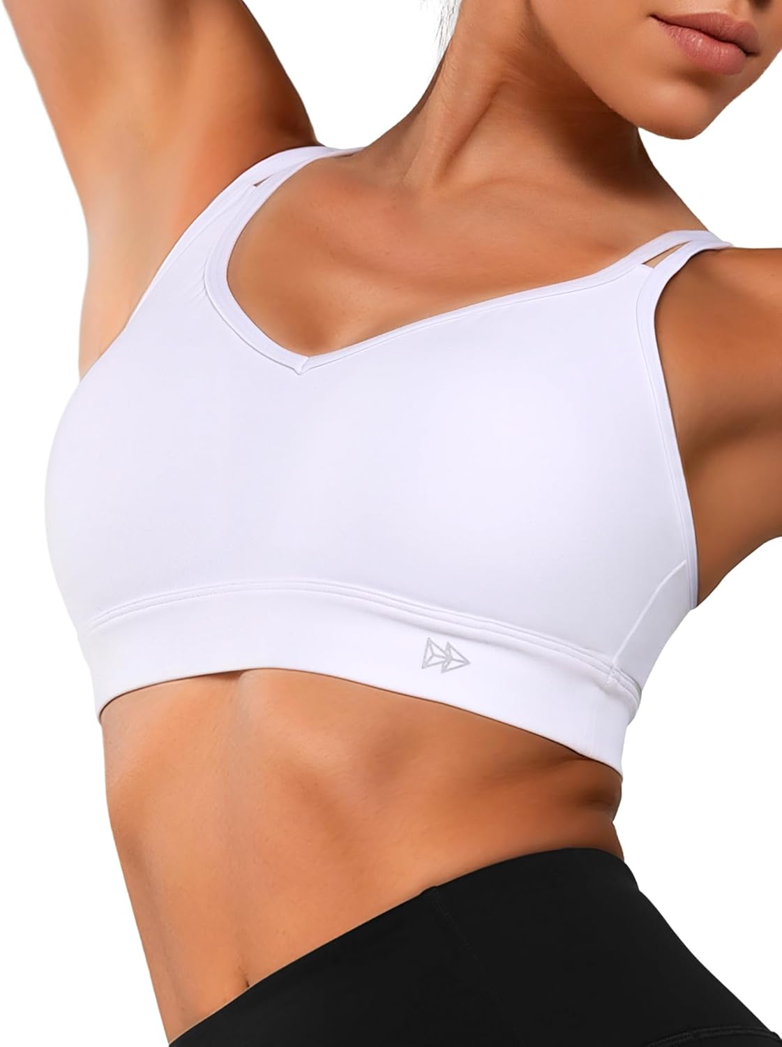 Women's Yvette Yoga Lightweight Cloud Series Sports Bra - Low Impact Spaghetti Strap Mesh Splicing