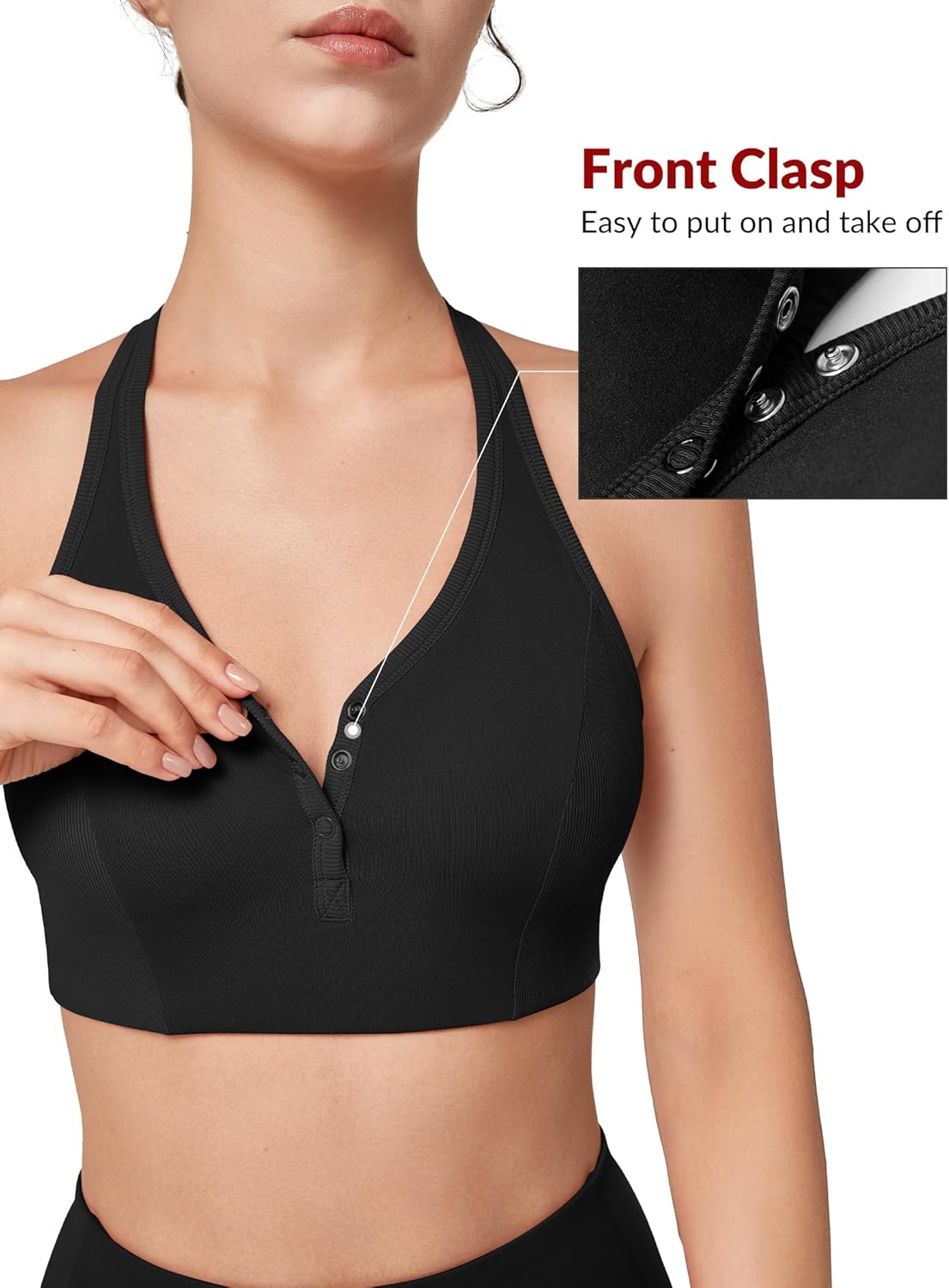 Women's Yvette Yoga Sports Bra - Light Support, Cute, Soft, Wireless, Padded Crop Tank Top