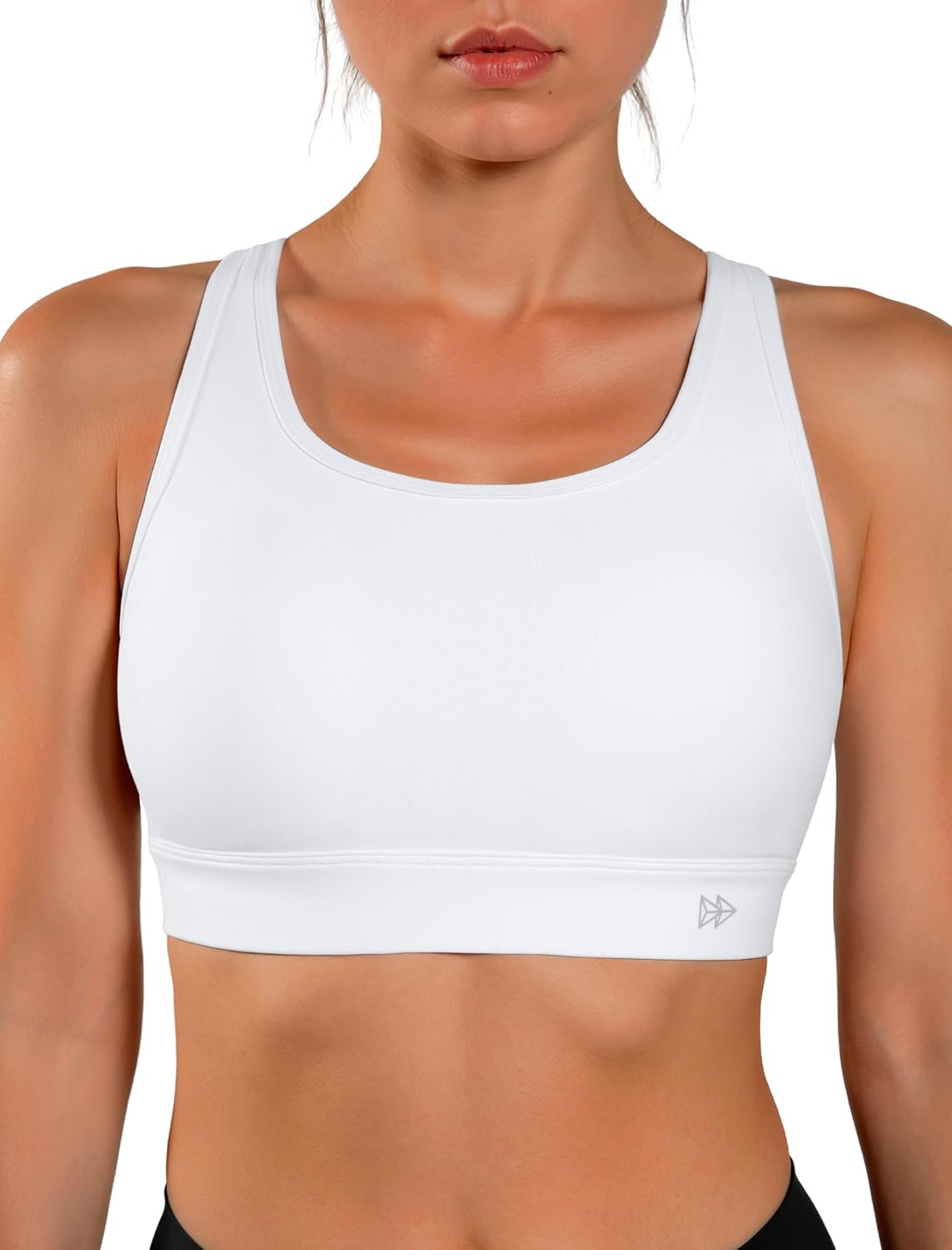 Women's Yvette Yoga Sports Bra - Lightweight Cloud Series with Thin Straps and Mesh Splicing for Low Impact Activities