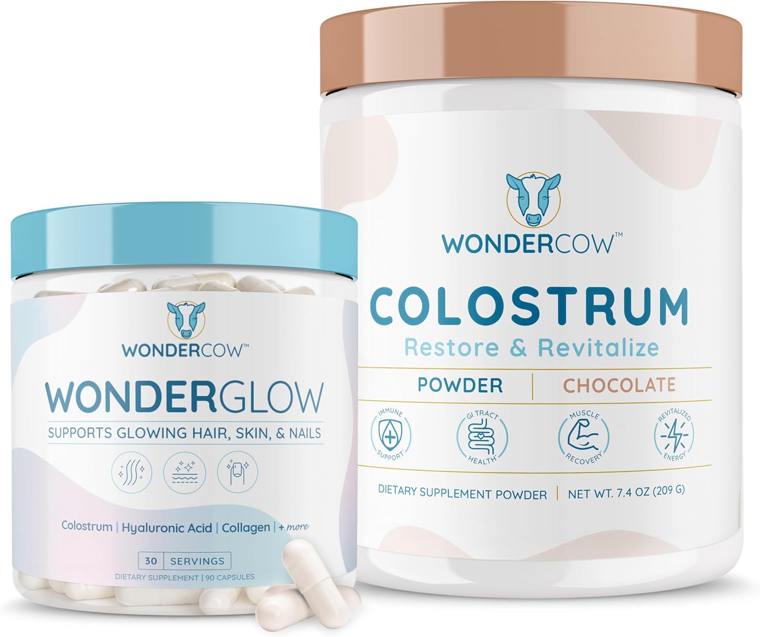WONDERCOW Chocolate Colostrum Bundle for Glowing Skin and Health Benefits