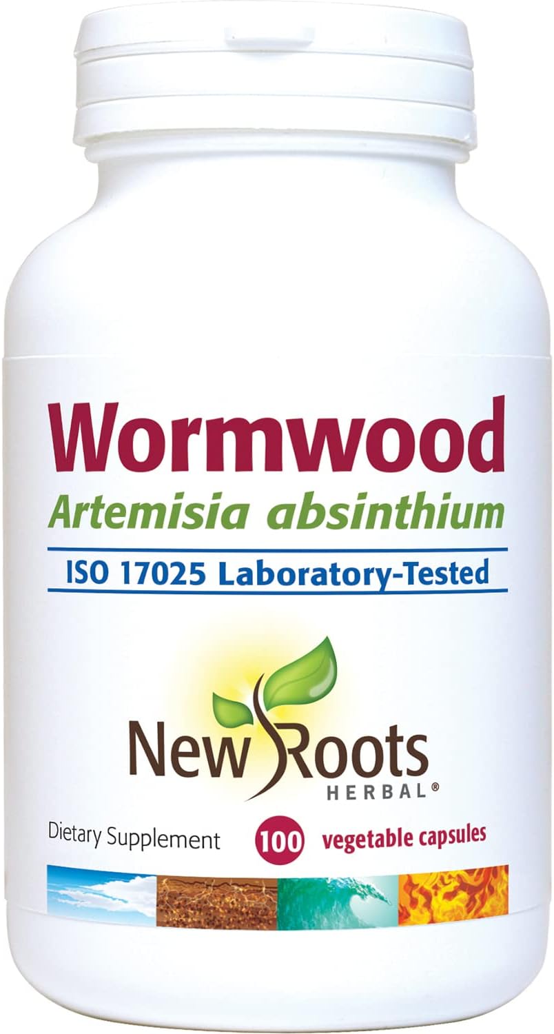 Wormwood Supplement for Appetite, Digestion, and Intestinal Balance - 100 Veg Capsules - Non-GMO & Gluten Free