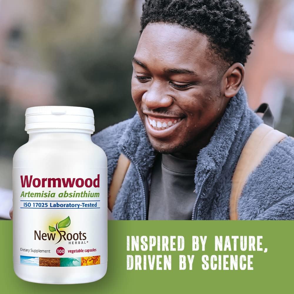 Wormwood Supplement for Appetite, Digestion, and Intestinal Balance - 100 Veg Capsules - Non-GMO & Gluten Free