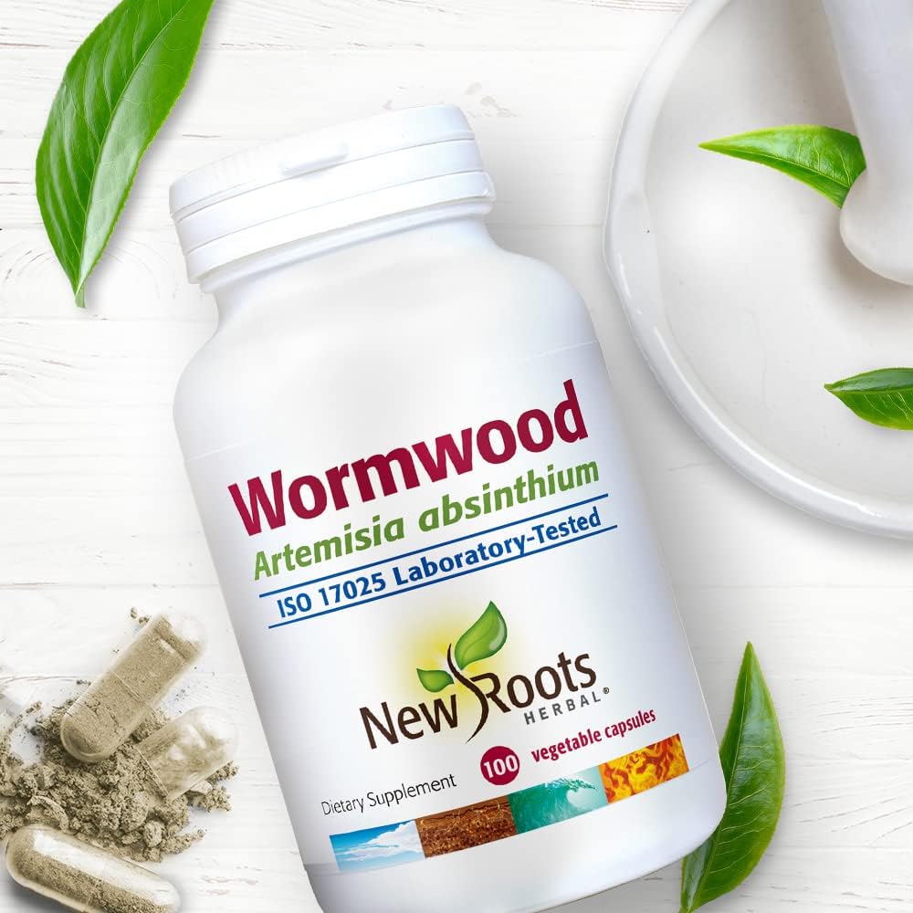 Wormwood Supplement for Appetite, Digestion, and Intestinal Balance - 100 Veg Capsules - Non-GMO & Gluten Free