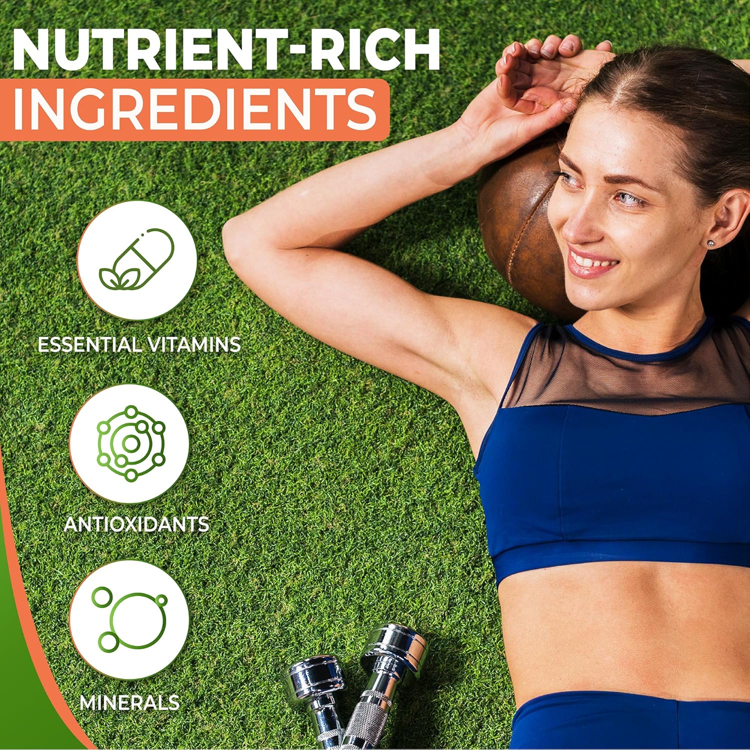 Wunderfit Labs Superfood Greens Powder - Organic Plant-Based Formula for Immune Support & Energy Boost