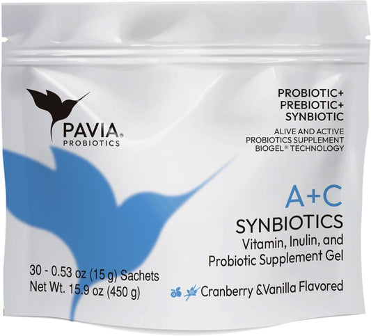 XAVIAX Probiotic Collagen Gel for Women - pH Balance Vaginal Support - 1 Million CFU - Fruits & Vanilla Flavor - Joint, Skin, Bones - 30 Sachets