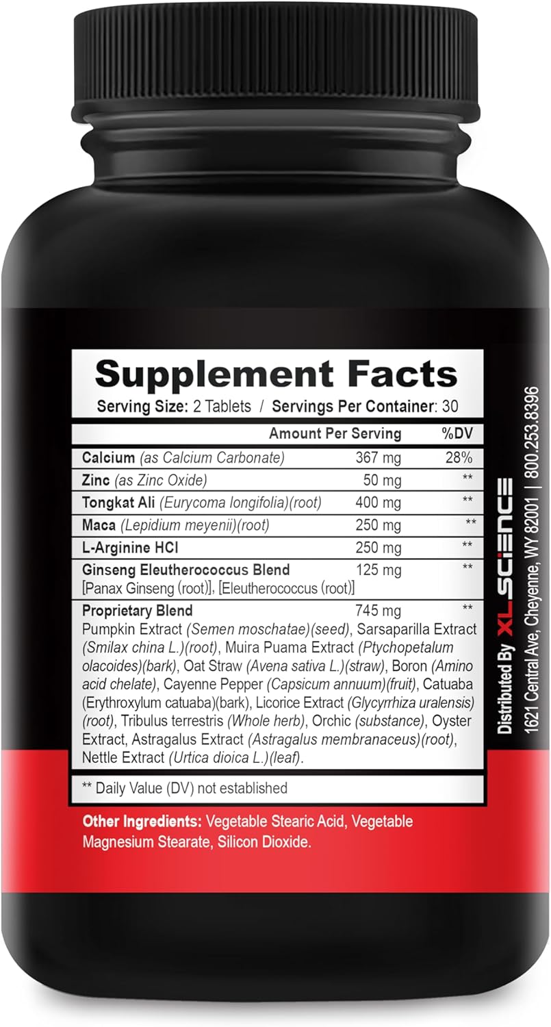 XL Science Male Matrix XL Enlargement Pills for Men - Increase Size and Stamina - Gain Up to 3 Inches in 90 Days - 60 Tablets