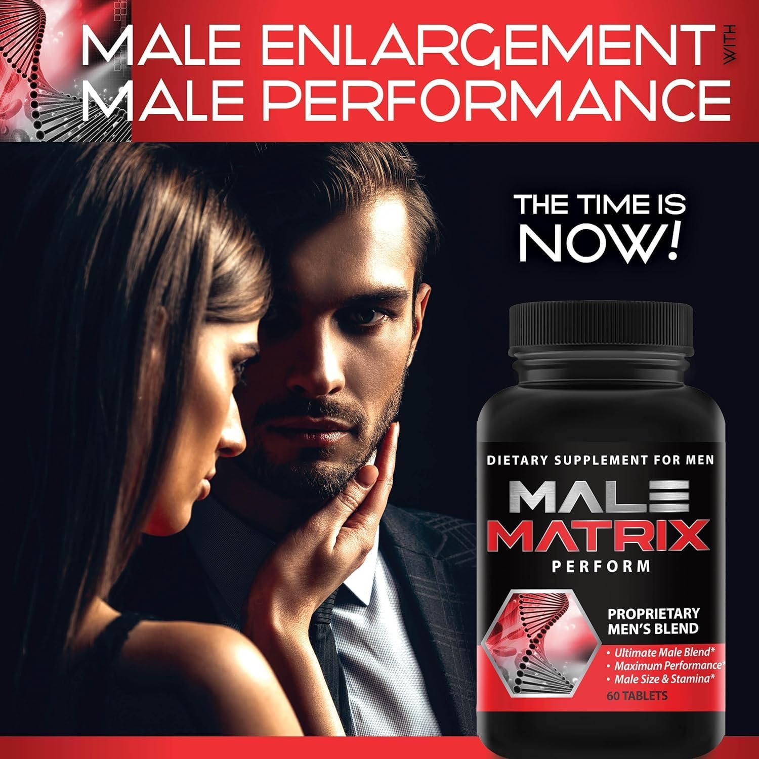XL Science Male Matrix XL Enlargement Pills for Men - Increase Size and Stamina - Gain Up to 3 Inches in 90 Days - 60 Tablets