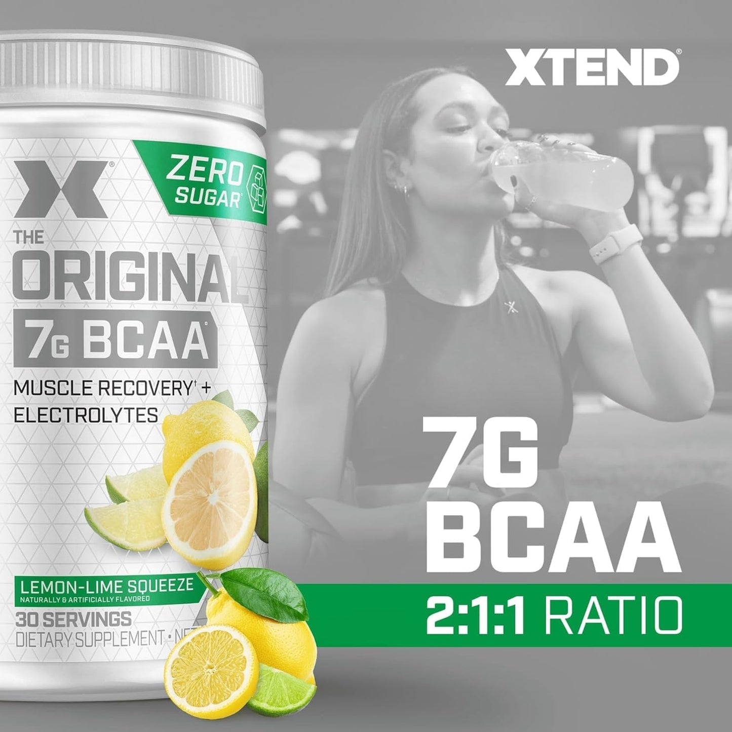 XTEND Original BCAA Powder - 7g BCAA, 2.5g L-Glutamine, Sugar Free, Muscle Recovery Drink - 30 Servings for Men & Women