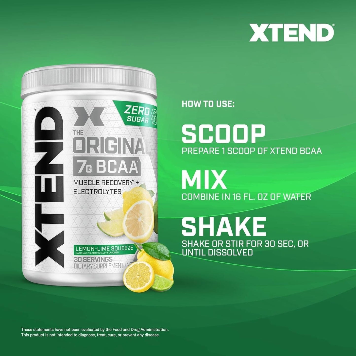 XTEND Original BCAA Powder - 7g BCAA, 2.5g L-Glutamine, Sugar Free, Muscle Recovery Drink - 30 Servings for Men & Women