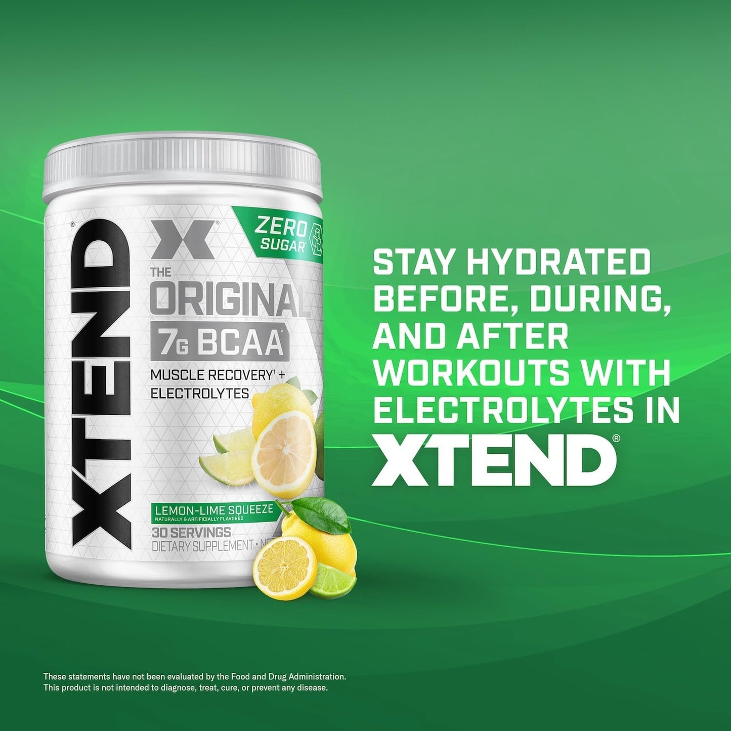 XTEND Original BCAA Powder - 7g BCAA, 2.5g L-Glutamine, Sugar Free, Muscle Recovery Drink - 30 Servings for Men & Women