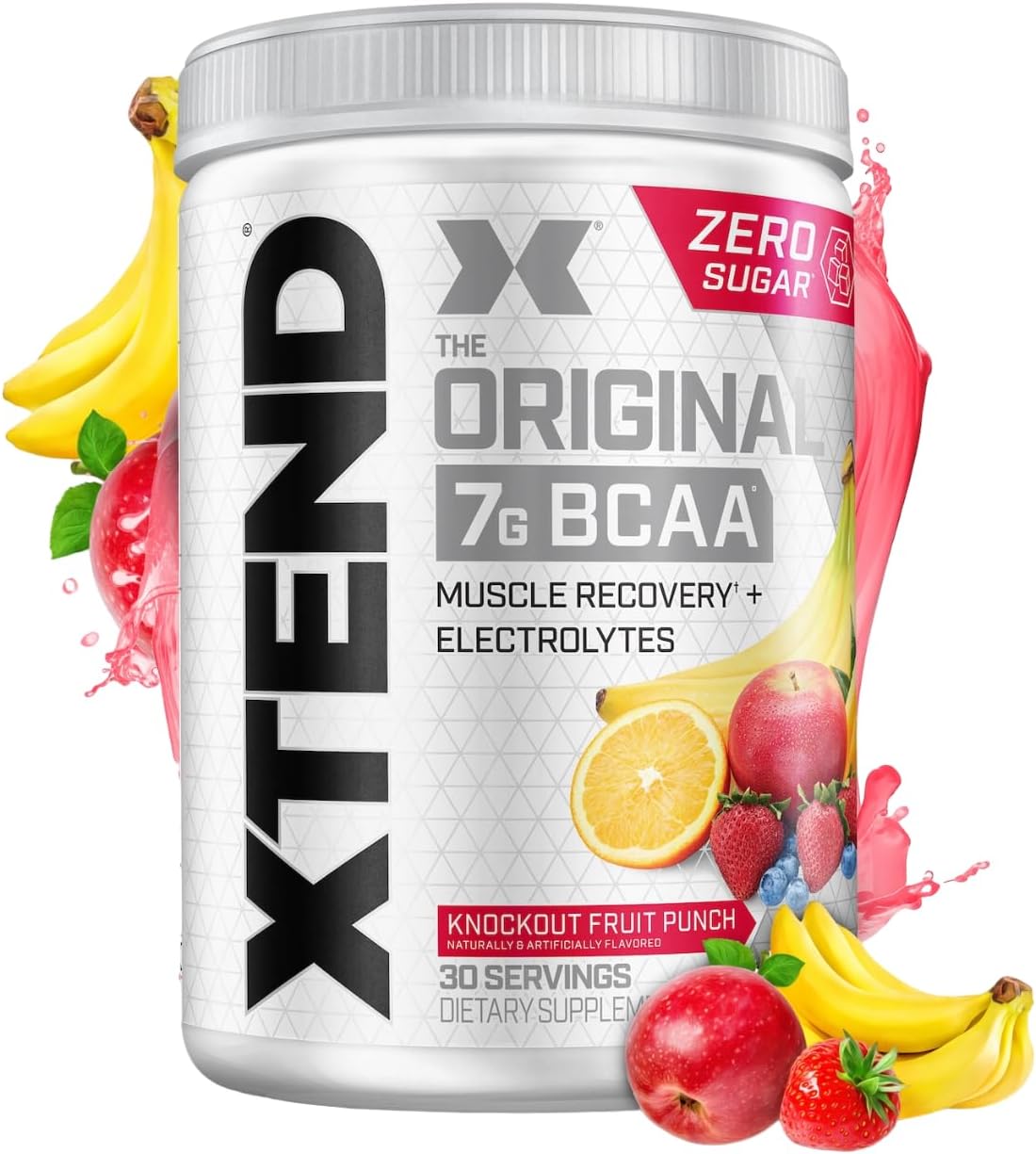 Xtend Original BCAA Powder - Sugar Free Post Workout Drink for Muscle Recovery - 7g BCAA, 2.5g L-Glutamine - 30 Servings