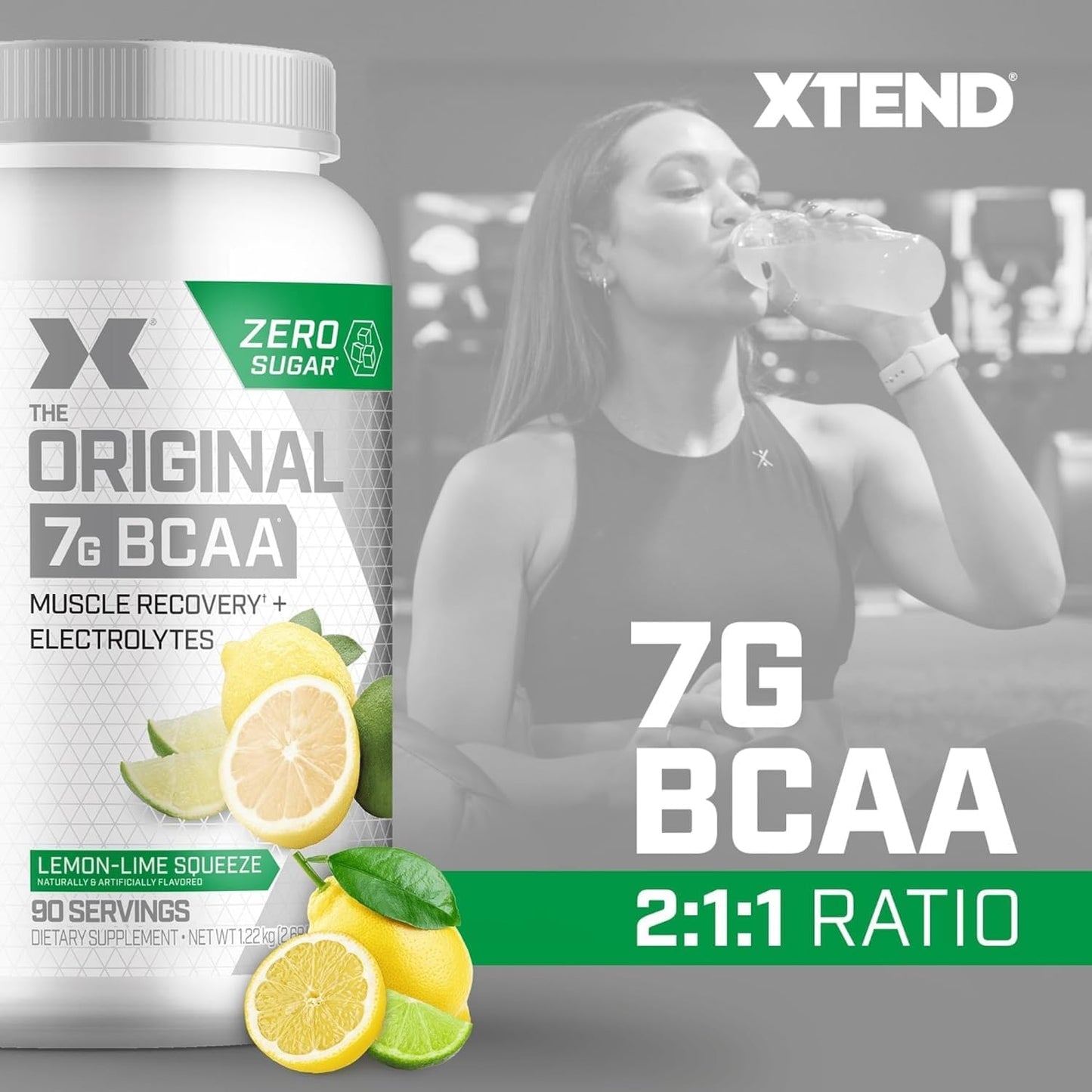 Xtend Original BCAA Powder - Sugar Free Post Workout Drink with Amino Acids for Muscle Recovery, 90 Servings