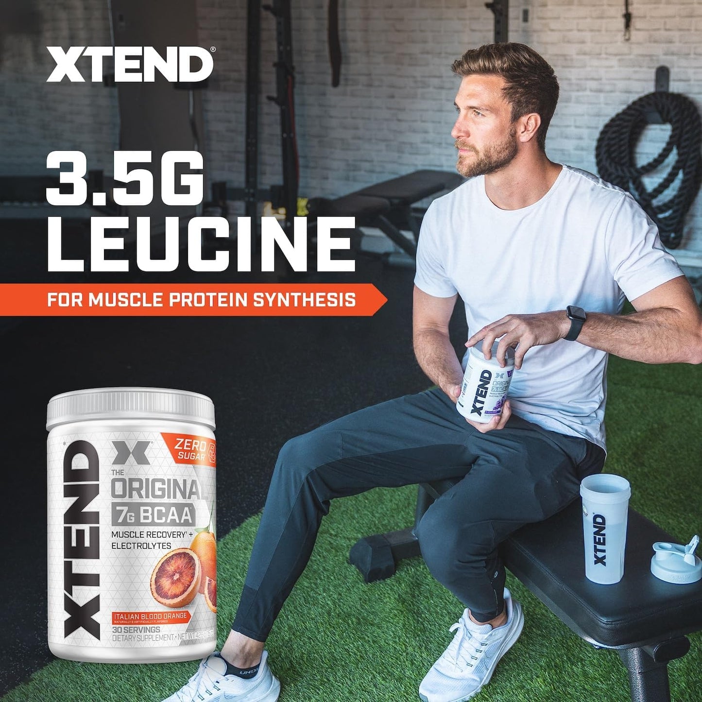 XTEND Original BCAA Powder - Sugar Free Post Workout Drink with Amino Acids - 30 Servings for Muscle Recovery