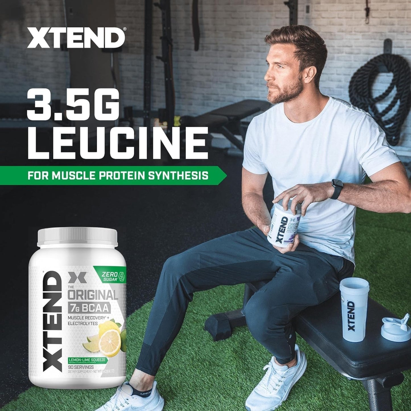 Xtend Original BCAA Powder - Sugar Free Post Workout Drink with Amino Acids for Muscle Recovery, 90 Servings