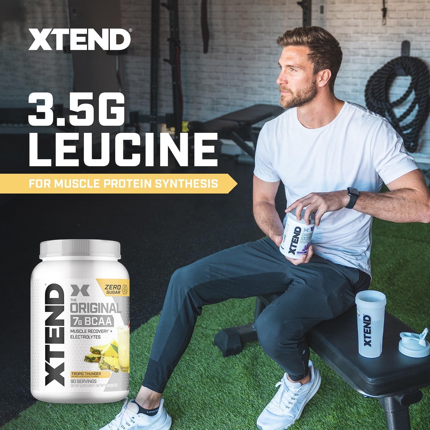 XTEND Original BCAA Powder - Sugar Free Post Workout Drink with Amino Acids - 90 Servings for Muscle Recovery