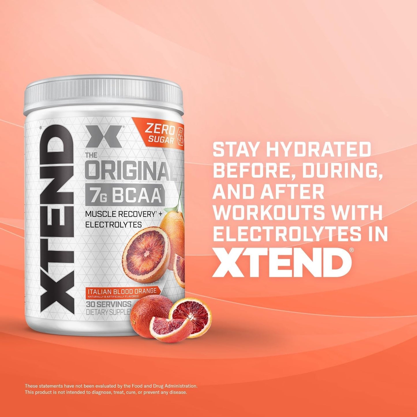 XTEND Original BCAA Powder - Sugar Free Post Workout Drink with Amino Acids - 30 Servings for Muscle Recovery