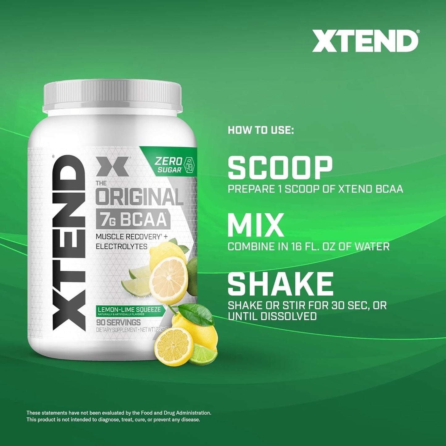 Xtend Original BCAA Powder - Sugar Free Post Workout Drink with Amino Acids for Muscle Recovery, 90 Servings