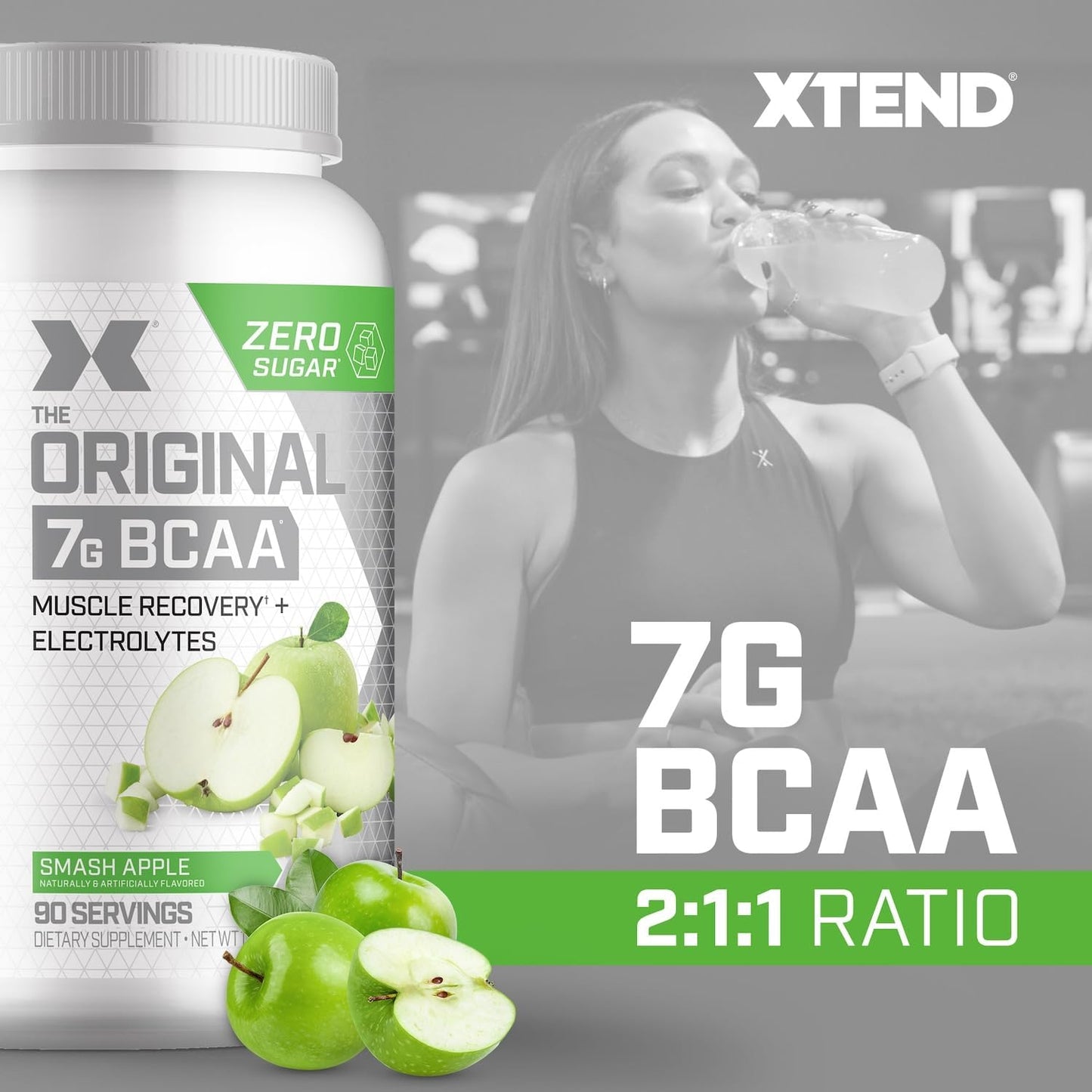 Xtend Original BCAA Powder: Sugar-Free Post Workout Drink with Amino Acids for Muscle Recovery, 90 Servings