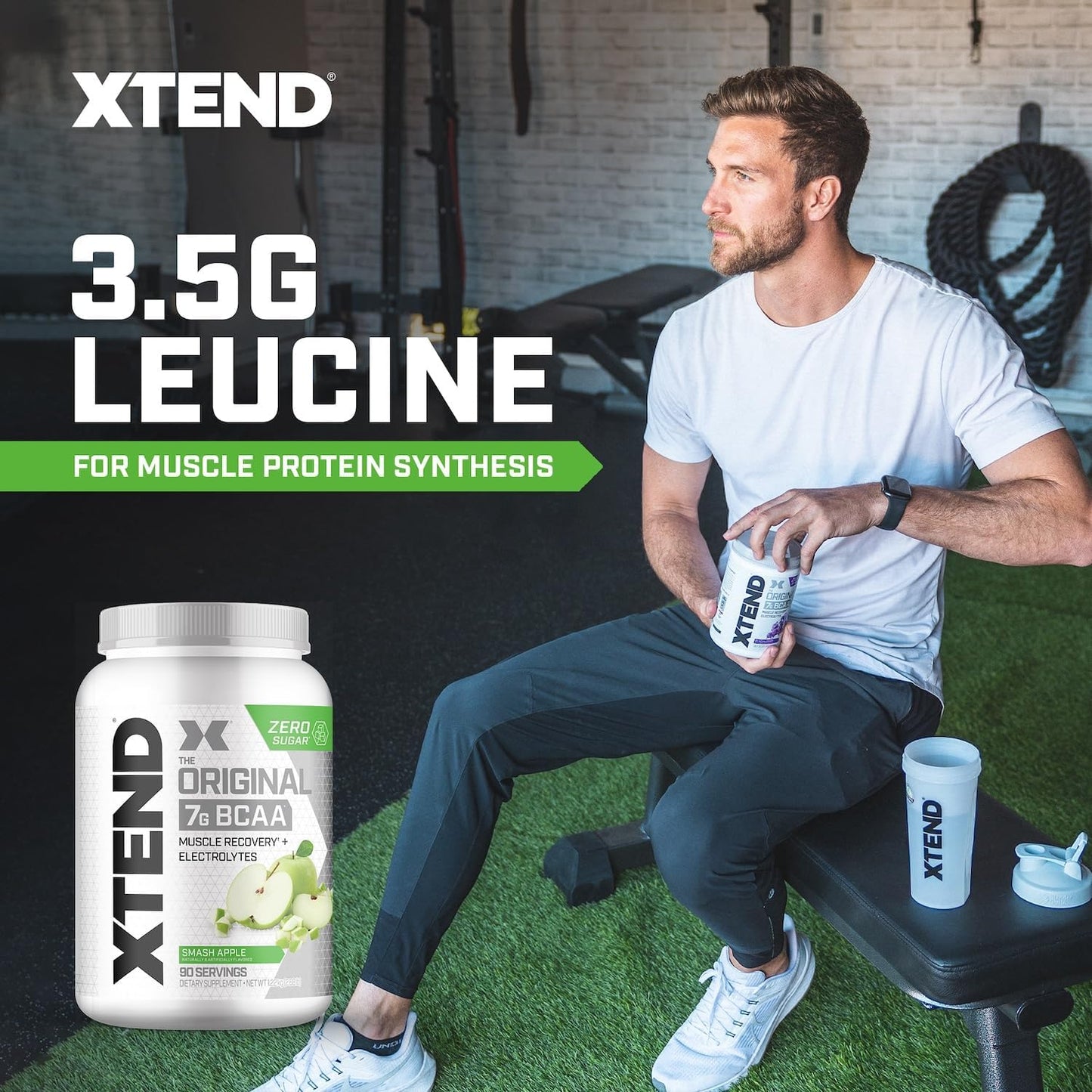 Xtend Original BCAA Powder: Sugar-Free Post Workout Drink with Amino Acids for Muscle Recovery, 90 Servings