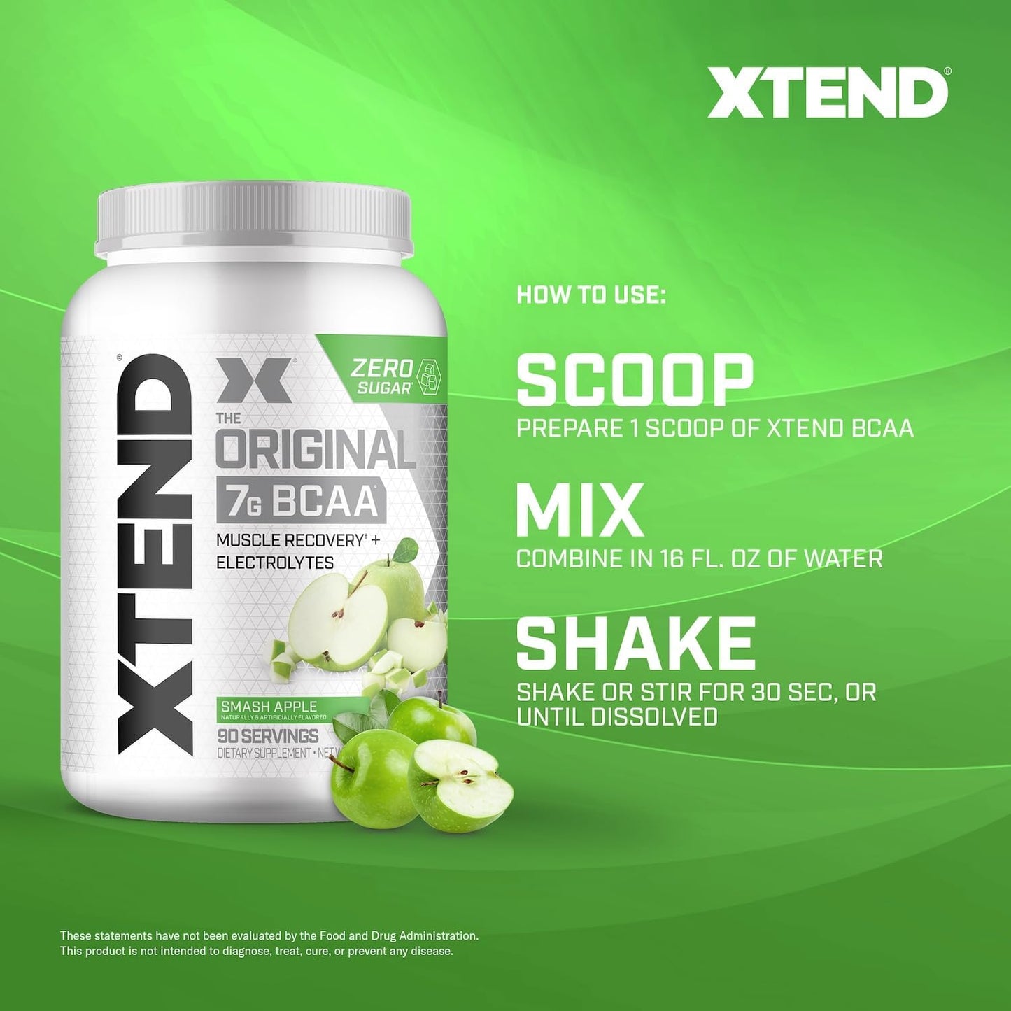Xtend Original BCAA Powder: Sugar-Free Post Workout Drink with Amino Acids for Muscle Recovery, 90 Servings