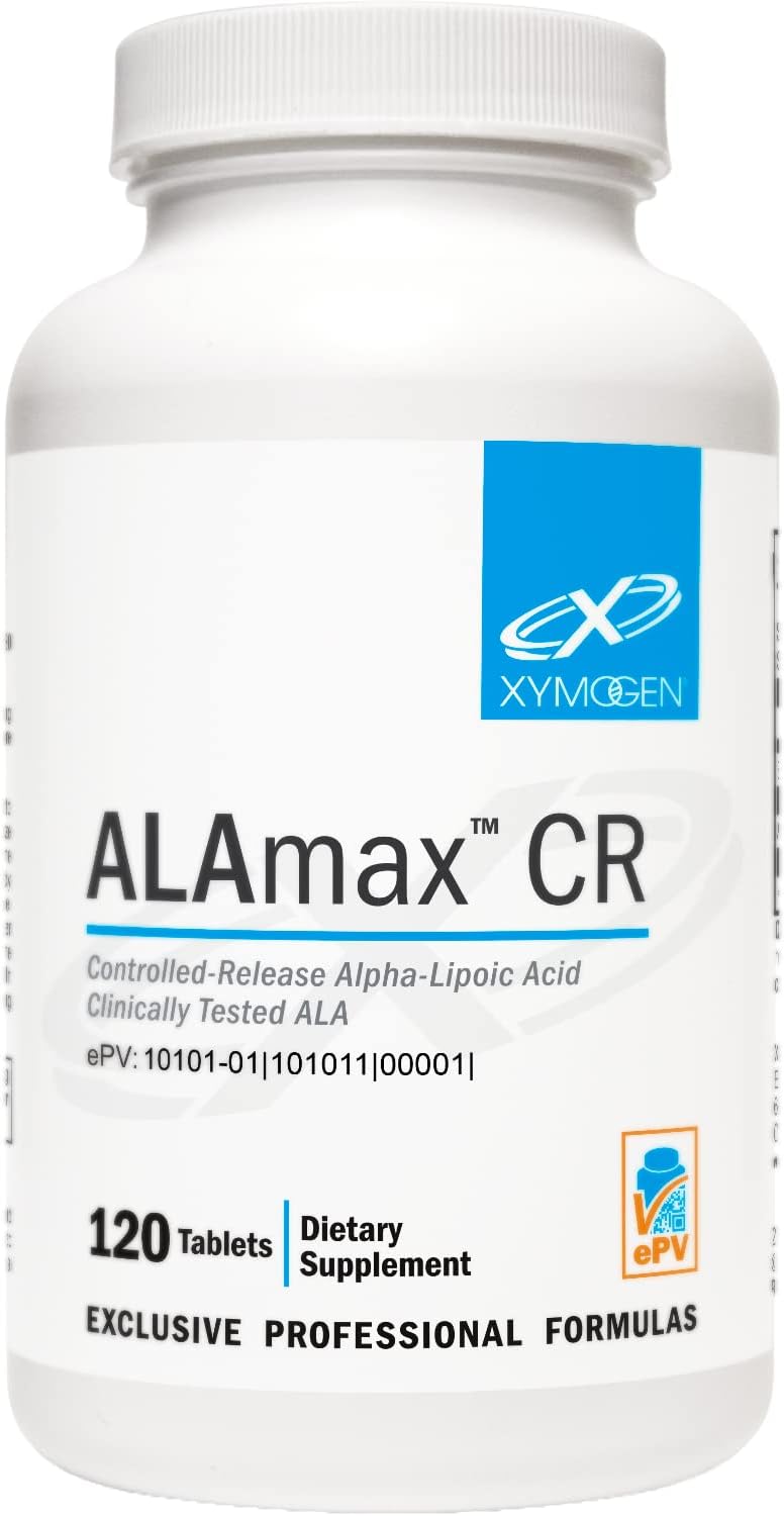 XYMOGEN ALAmax CR - 600mg Alpha Lipoic Acid Tablets with Biotin - Antioxidant & Detox Support (120 Tablets)