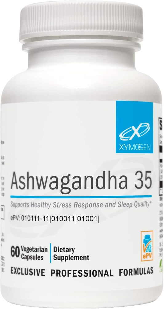 XYMOGEN Ashwagandha 35 - High-Potency Ashwagandha Extract for Stress Relief and Sleep Support - 60 Capsules