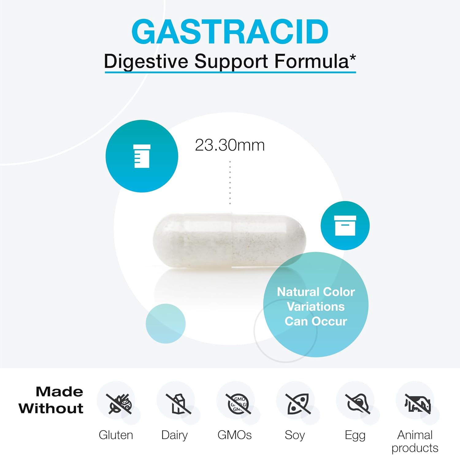 XYMOGEN GastrAcid Capsules - Digestive Support with Betaine HCl, Pepsin, L-Glutamic Acid, and Gentian Root - Promotes Healthy Digestion and Nutrient Absorption - 180 Count