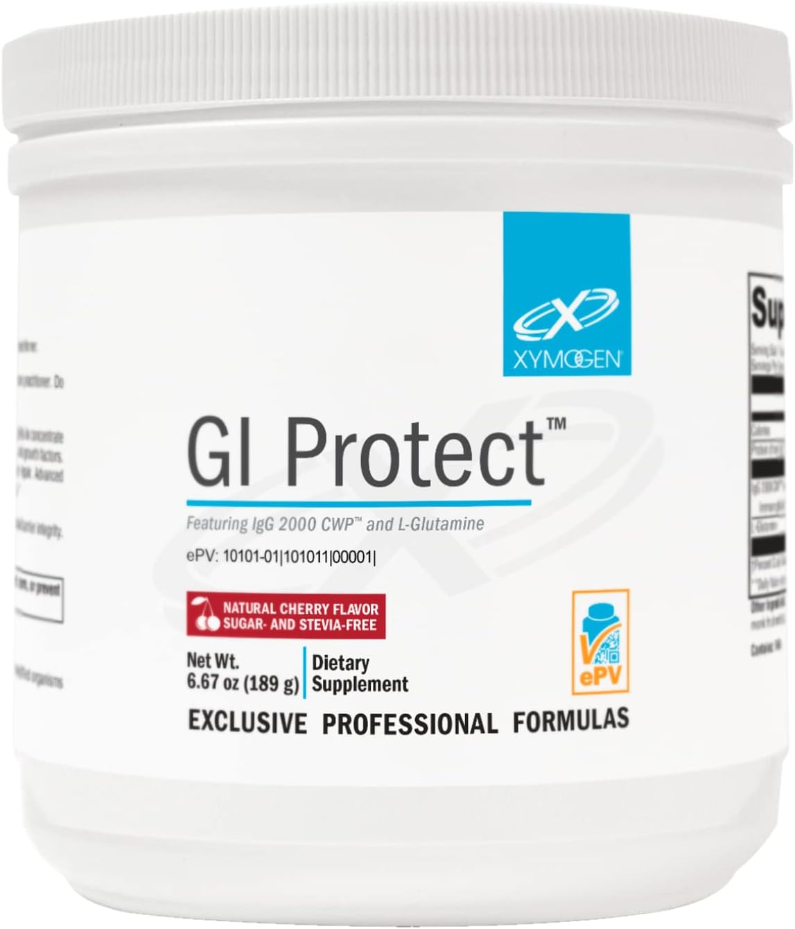 XYMOGEN GI Protect Powder - Immune Support for GI Health, Cytokine Balance, and Tissue Repair - L-Glutamine Supplement - Cherry Flavor - 6.67 oz