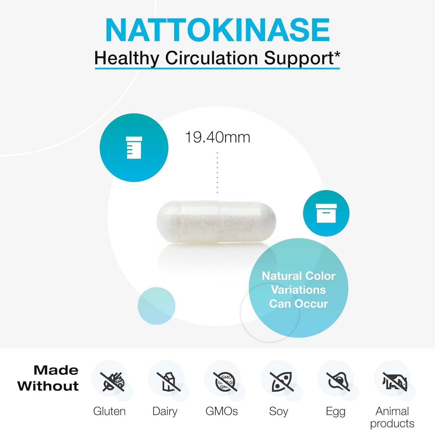 XYMOGEN Nattokinase 2000 FU Capsules - Heart Health & Blood Pressure Support - Gluten Free, Vegan, Non GMO - 120 Count