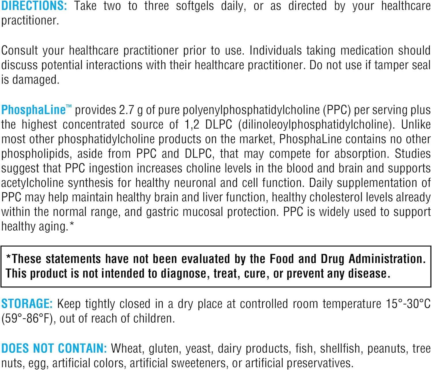 XYMOGEN PhosphaLine - Polyenylphosphatidylcholine Supplement for Liver & Cardiovascular Health - 100 Softgels