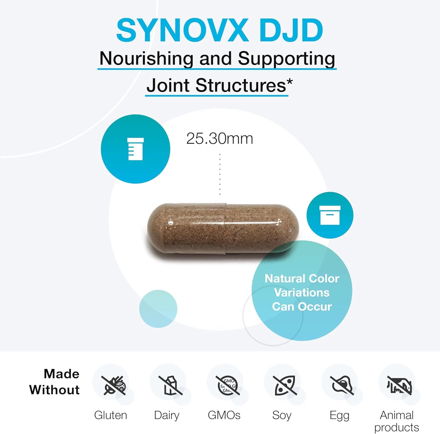 XYMOGEN SynovX DJD - Joint Health Support Supplement with MSM, Green-Lipped Mussel, Chondroitin, Glucosamine, Hyaluronic Acid - 120 Capsules - BoostGo Australia