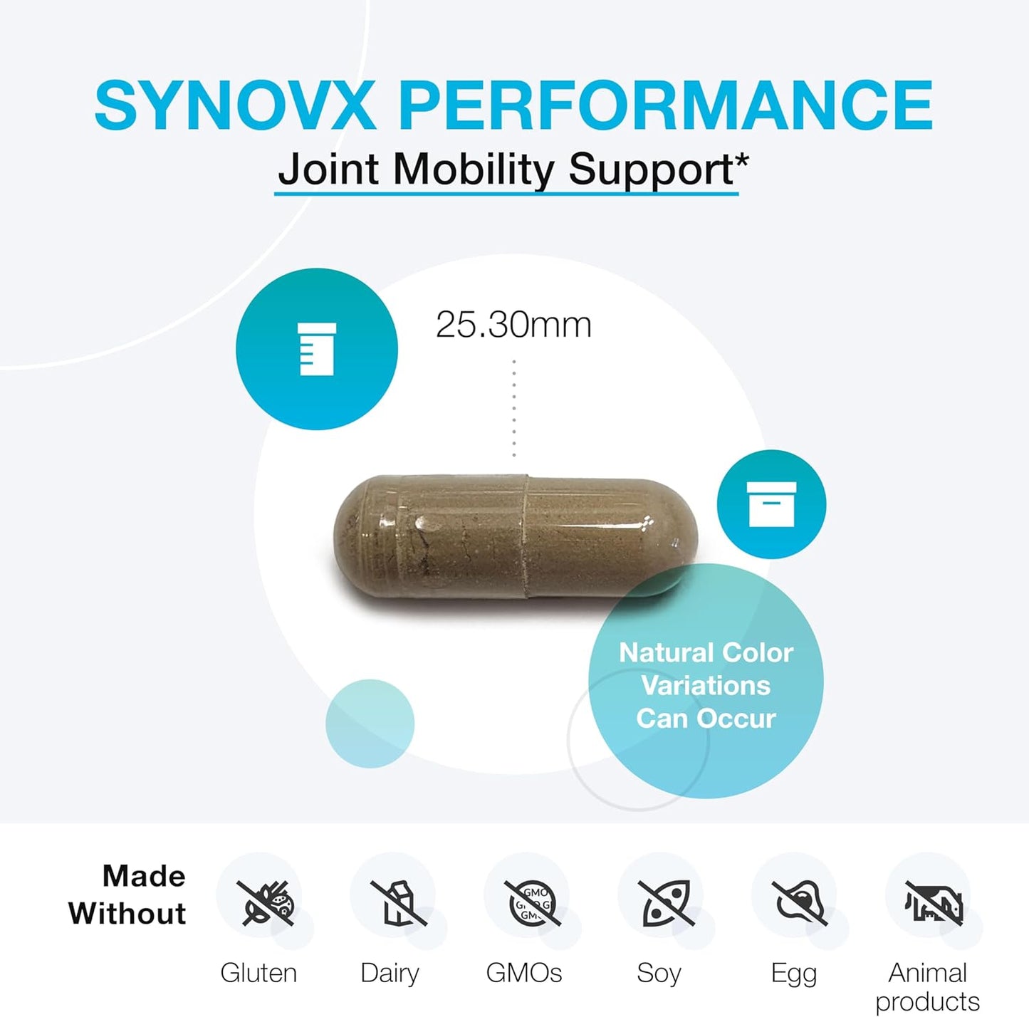 XYMOGEN SynovX Performance: Joint Mobility & Cytokine Balance Support for Women, Men, and Athletes - High Molecular Weight Hyaluronic Acid - 60 Capsules - BoostGo Australia