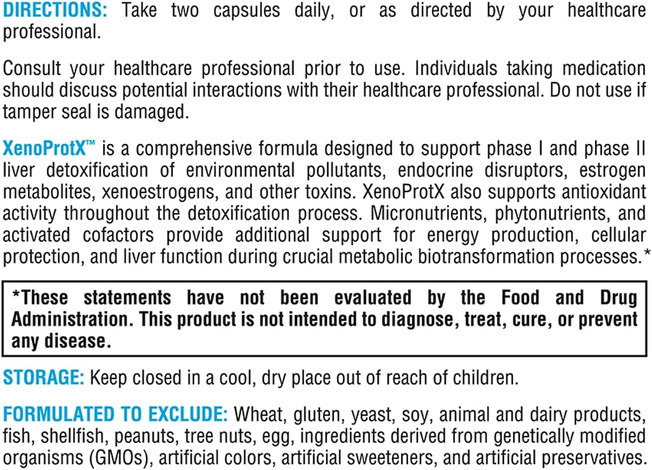 XYMOGEN XenoProtX Capsules - Supports Liver Detox & Healthy Estrogen Metabolism - DIM, NAC, Calcium D-Glucarate + Phytonutrients - 120 Supplements for Liver Health